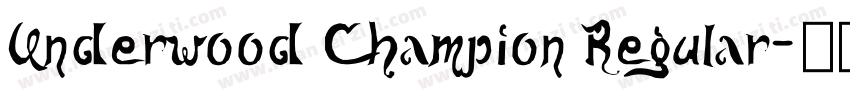 Underwood Champion Regular字体转换